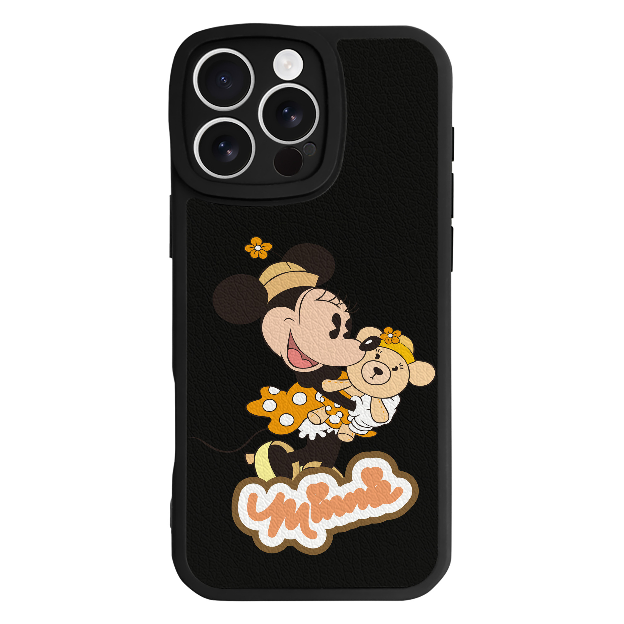 （画像用） ミッキーマウス Mickey Mouse 【iPhone 16シリーズ対応】シリコンスマホケース（レザー調） 材質：シリコン